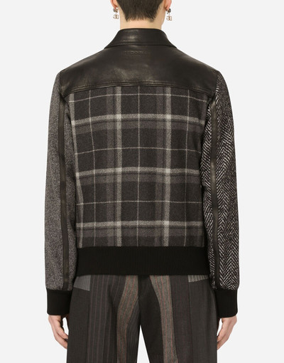 Dolce & Gabbana Wool patchwork jacket with leather details outlook