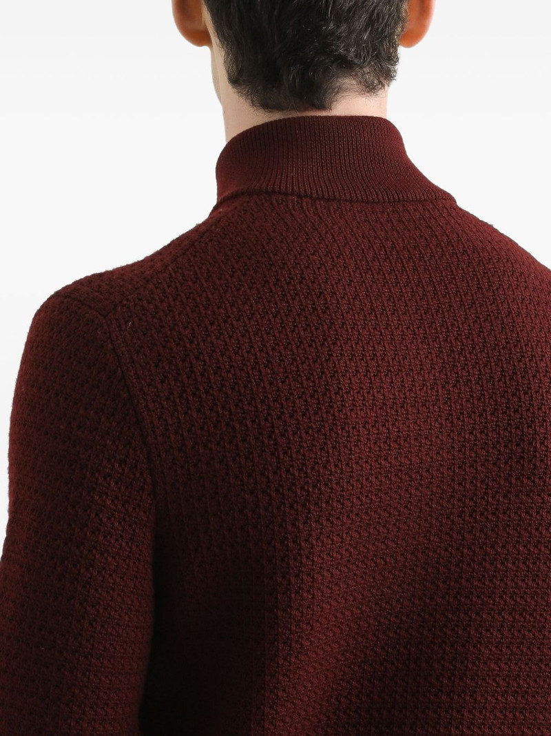 half-zip waffle-knit sweater 5