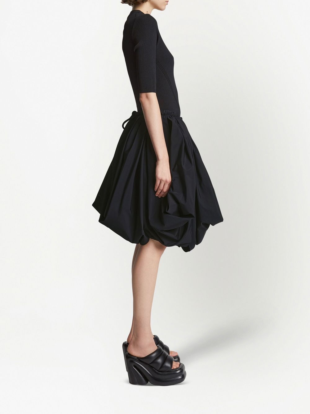 drawstring-waist full skirt - 3