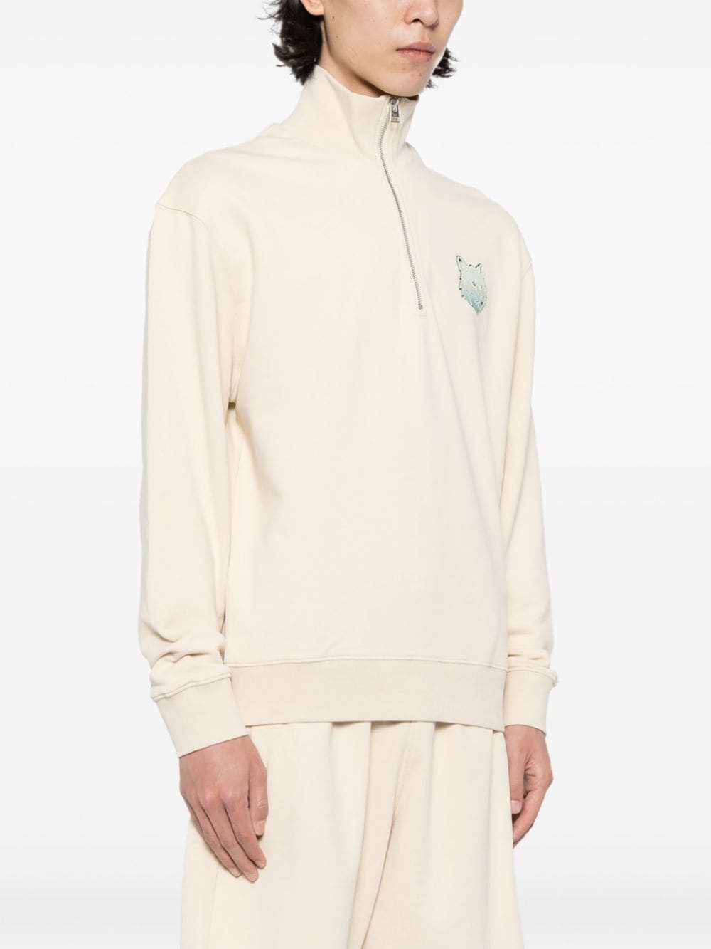 fox-motif cotton sweatshirt - 4