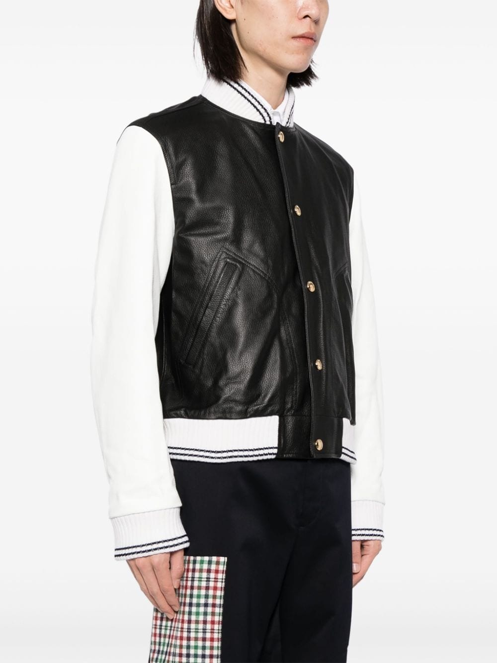 blouson leather jacket - 3