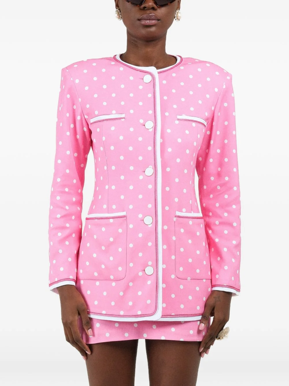 polka-dots pockets jacket - 1