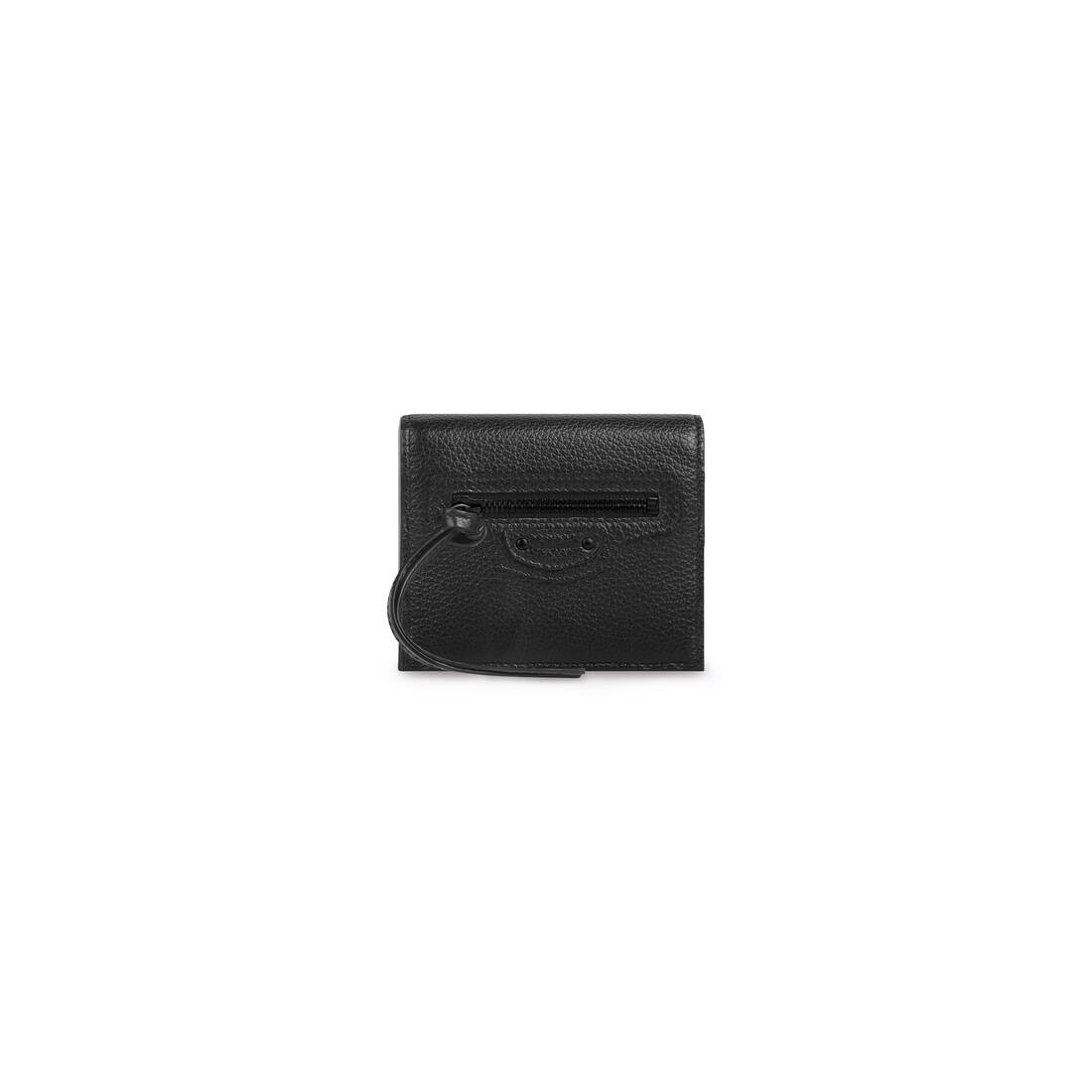 Men's Neo Classic Flap Coin And Card Holder in Black - 1
