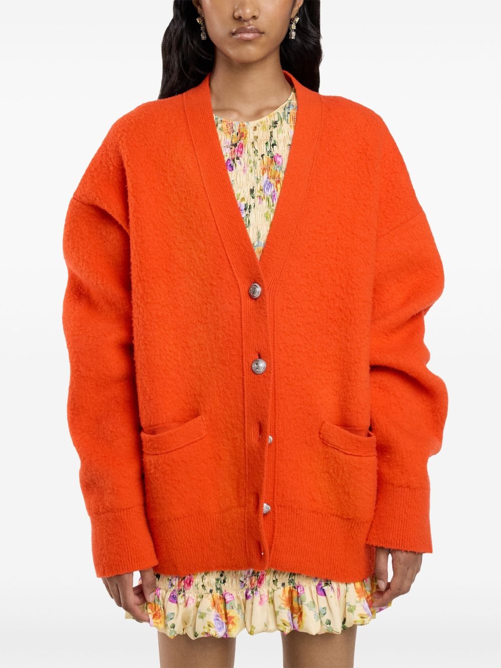oversized wool cardigan - 5