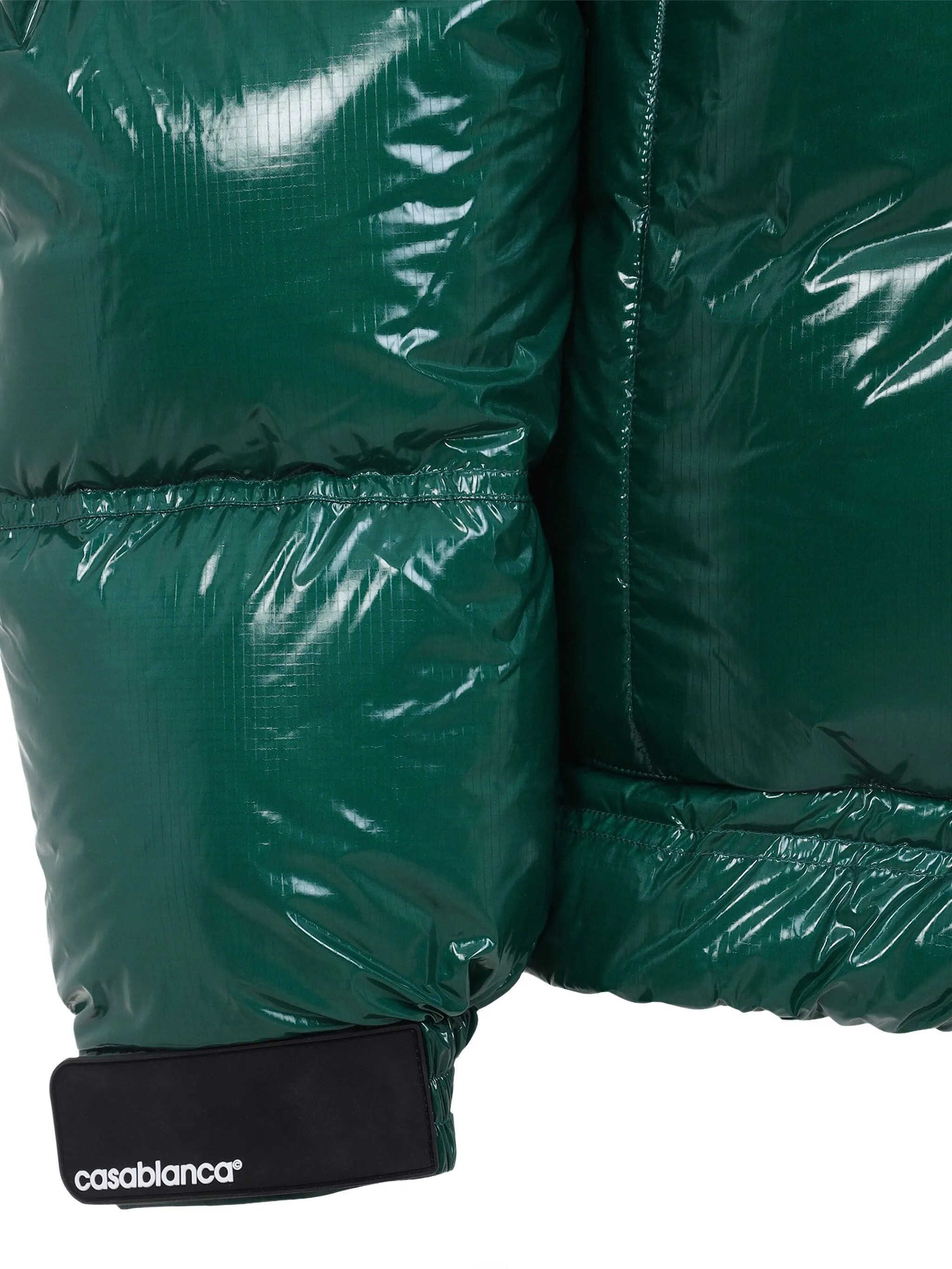 Casablanca High-shine Patterned-panel Puffer Jacket - 3