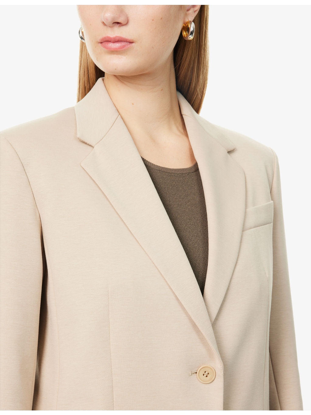 Messina Notch-Lapels Stretch-Woven Blazer - 5