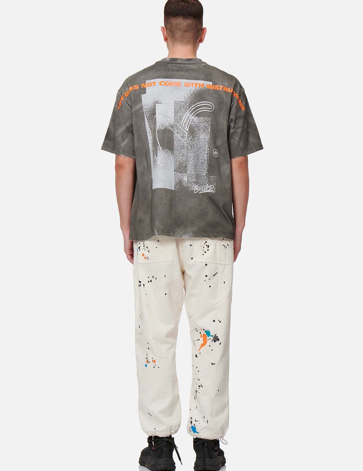Paint Splash Print Monogram Denim Pants - 6