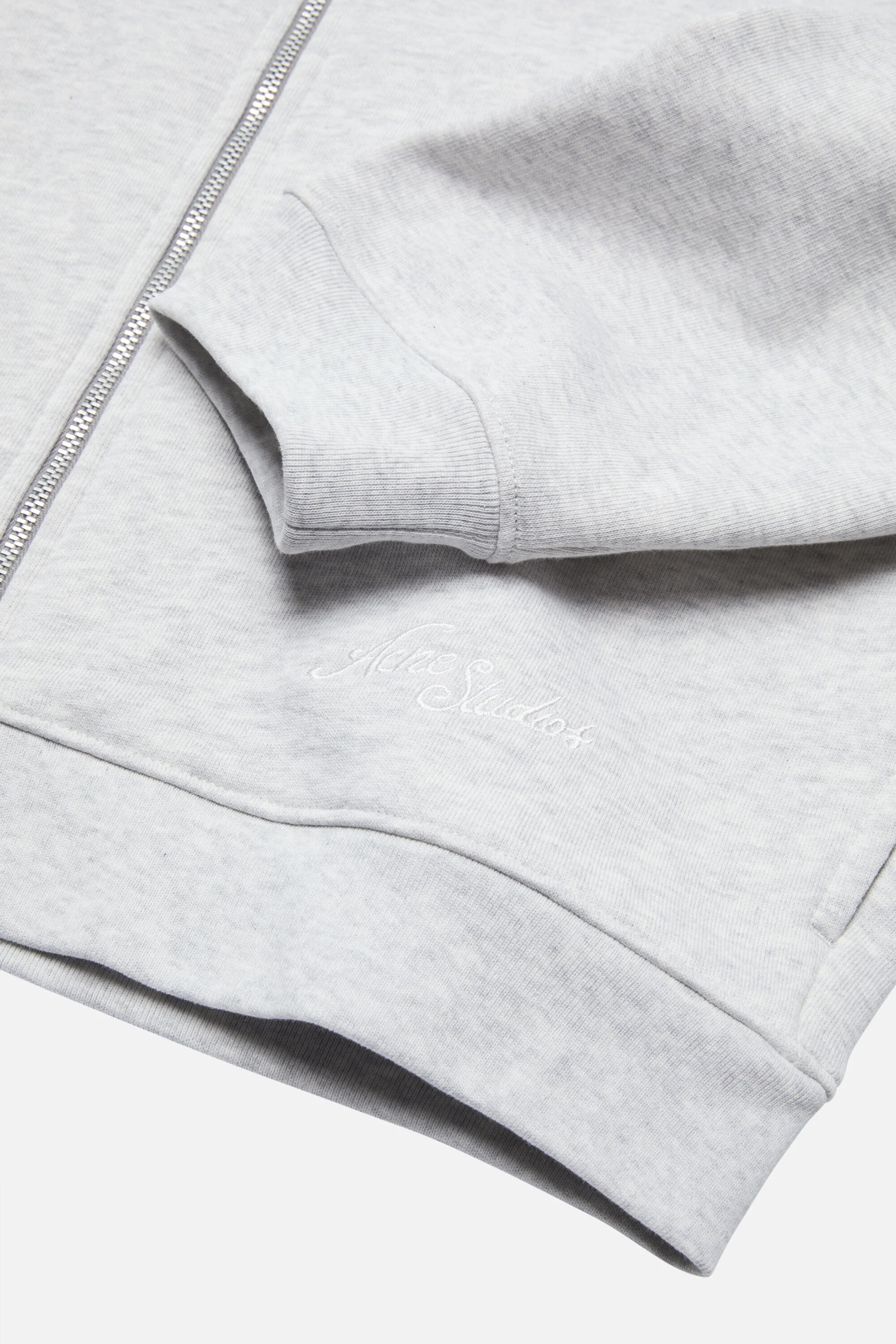 Zip-up sweatshirt - Pale Grey Melange - 6