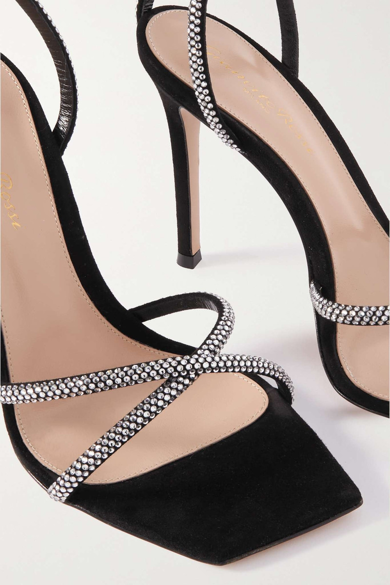 105 crystal-embellished suede sandals 4