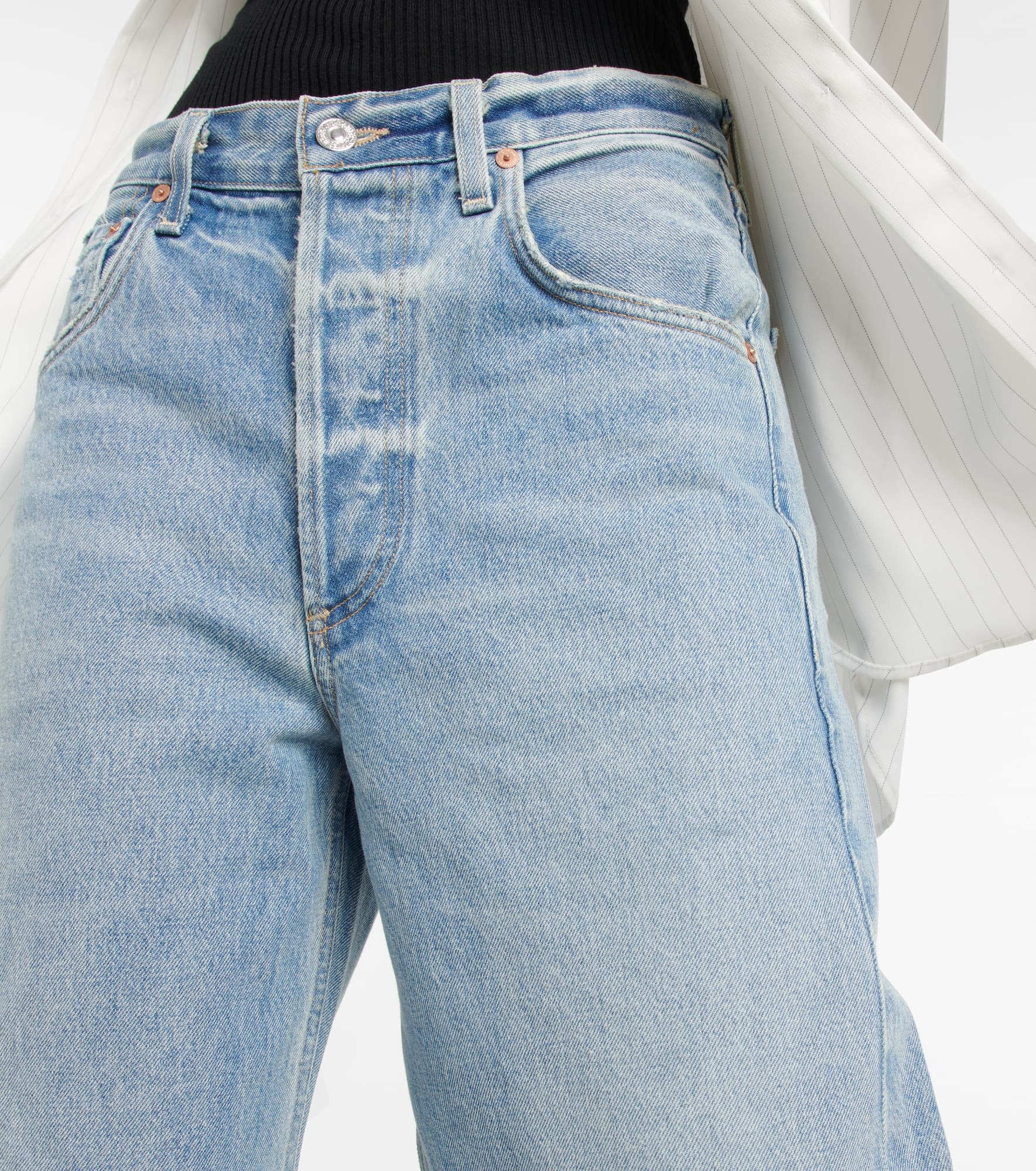 Ayla mid-rise cropped wide-leg jeans - 4