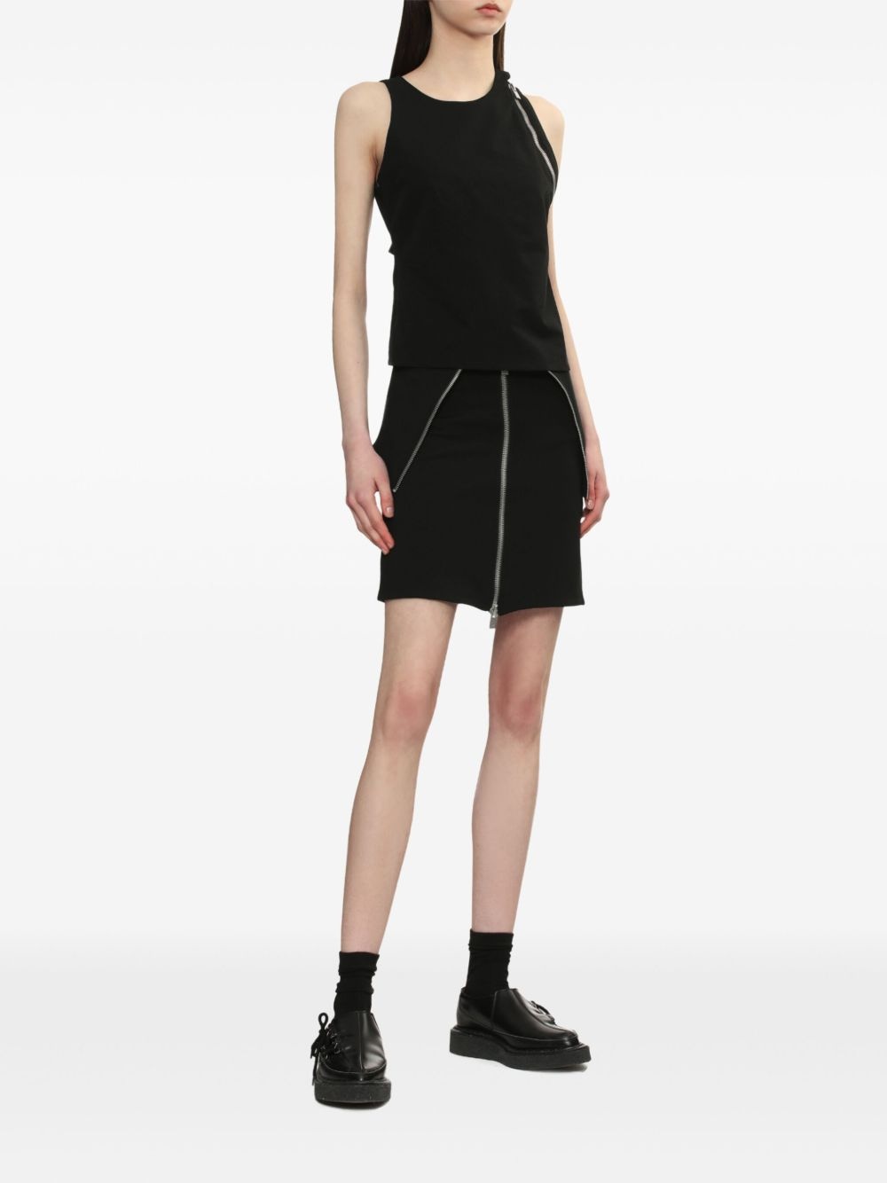 folded-edge mini skirt - 2
