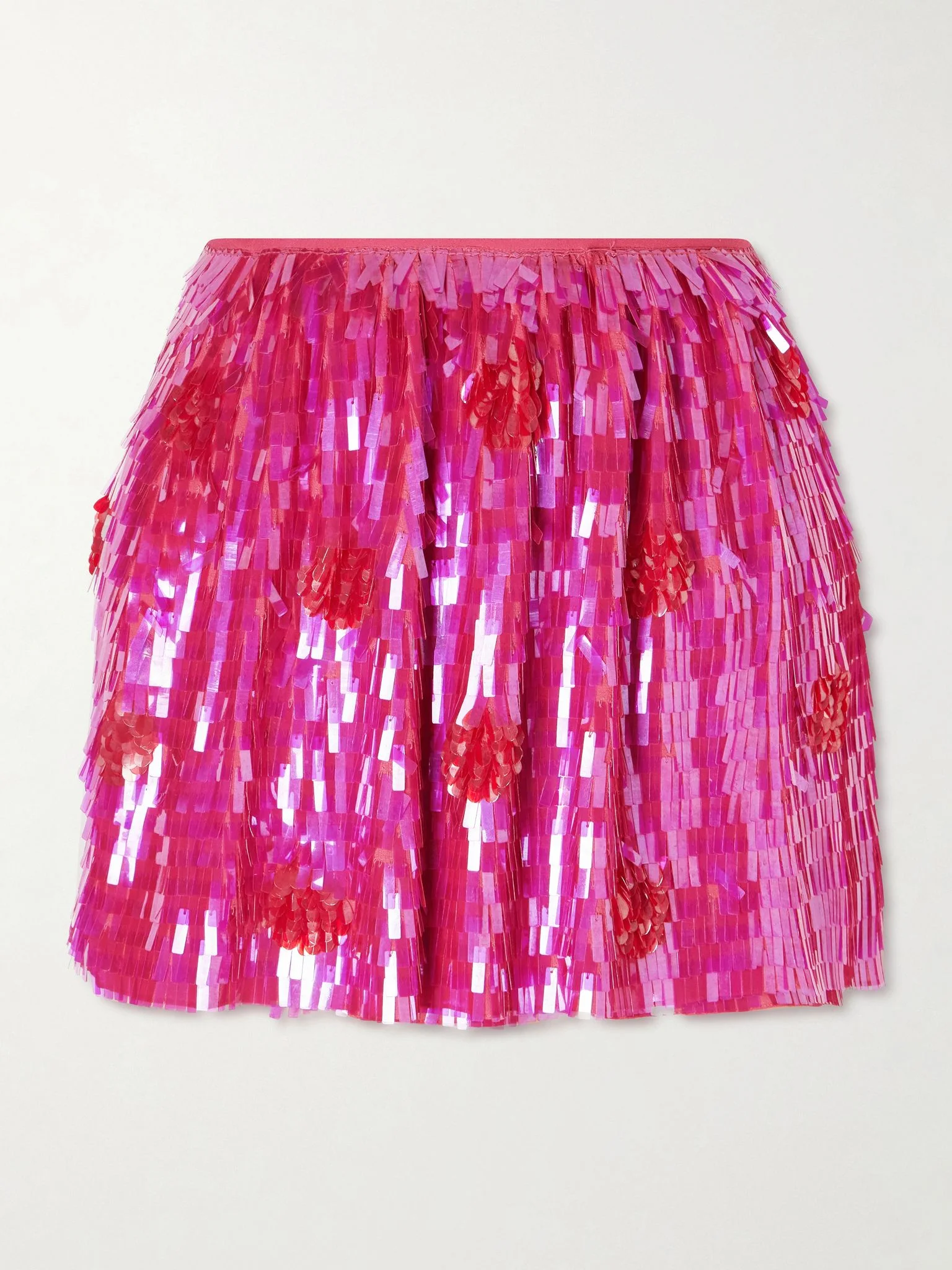 Sequined mini skirt Fuchsia - 1