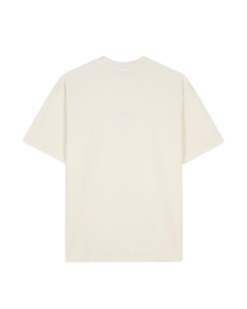 BRAIN DEAD Pique Logo Head Embroidered T-shirt - Natural outlook