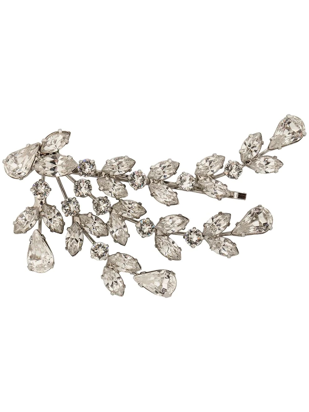 Roselyn crystal-branch bobby pin - 1