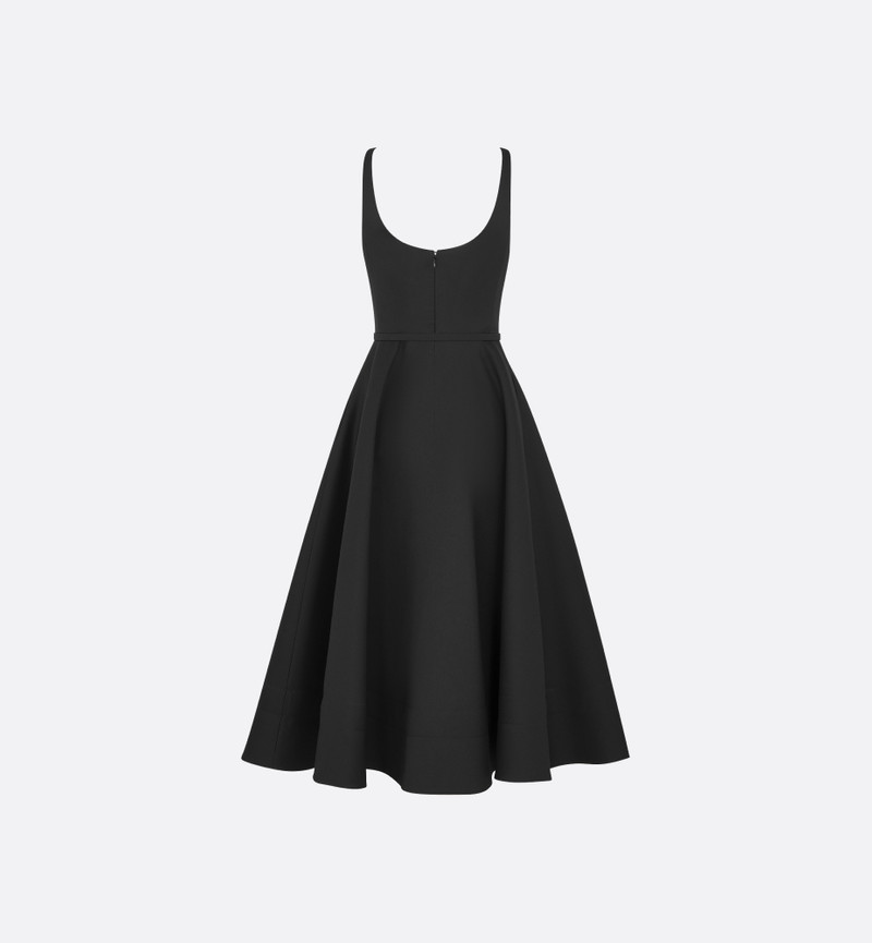Dior Mid-Length Flared Dress with Belt outlook