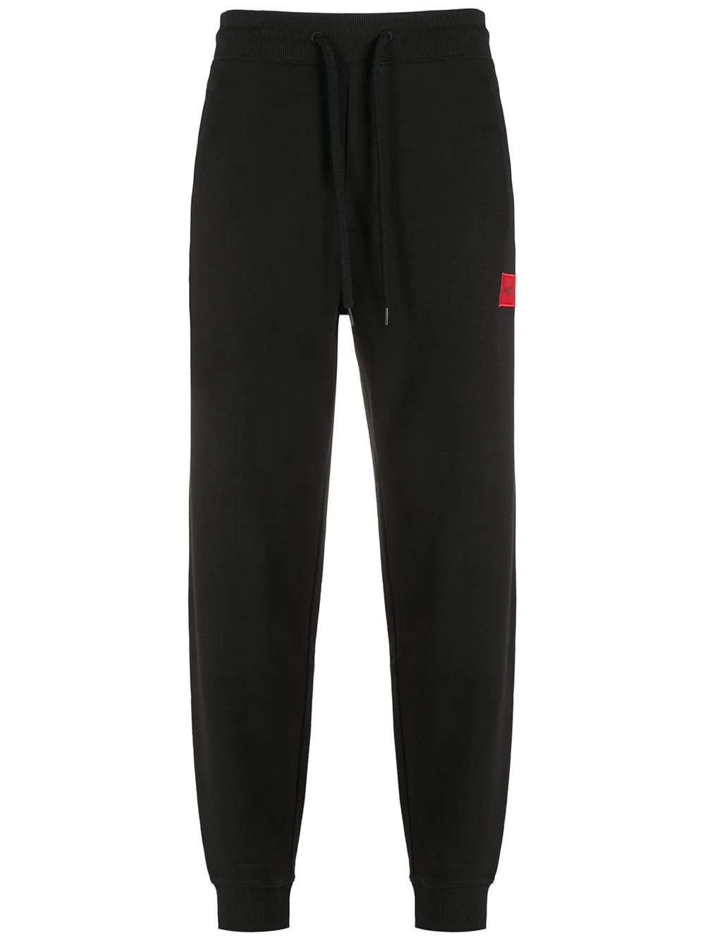 logo-patch cotton track pants - 1