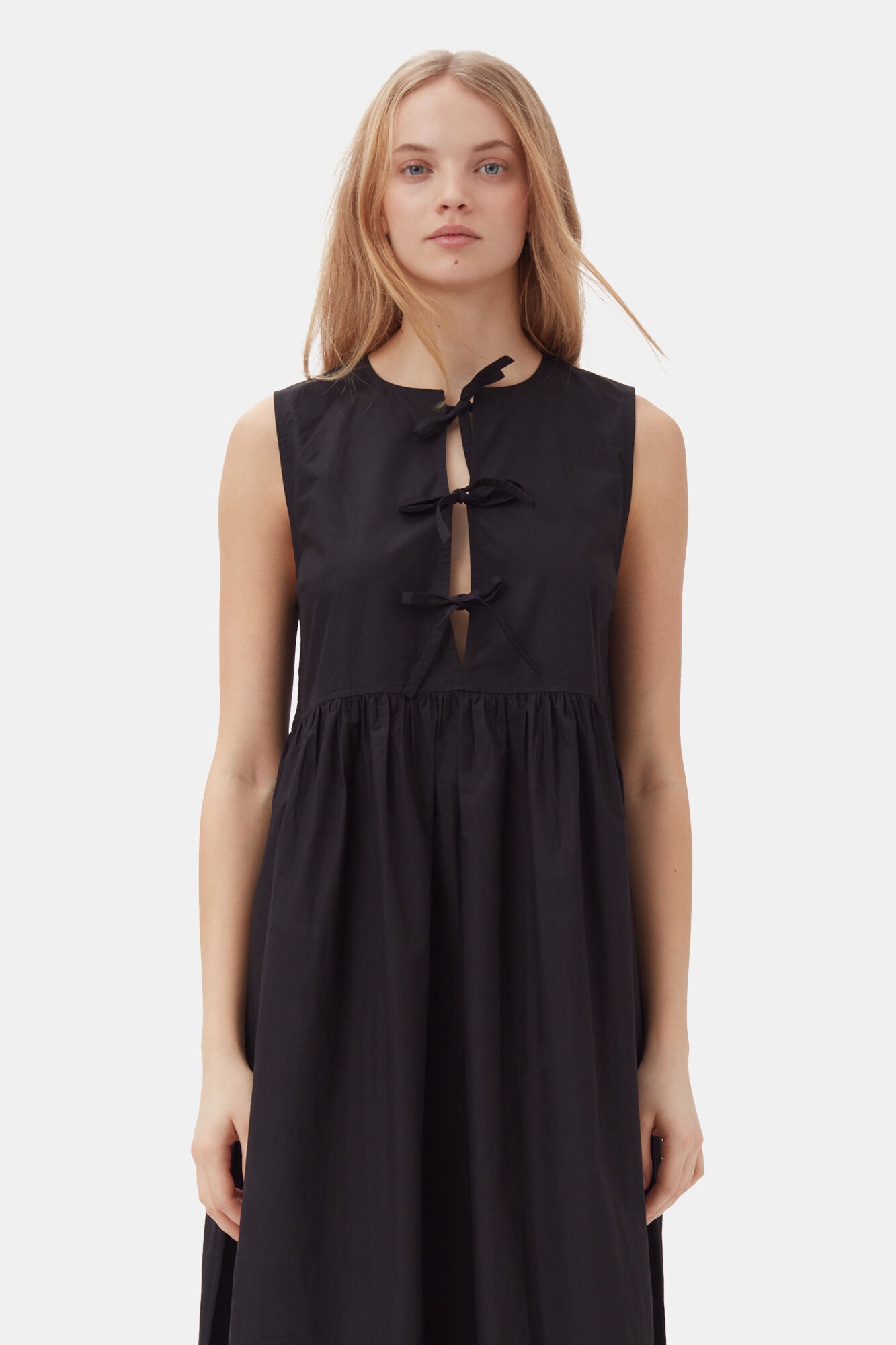 COTTON POPLIN MIDI DRESS - 3