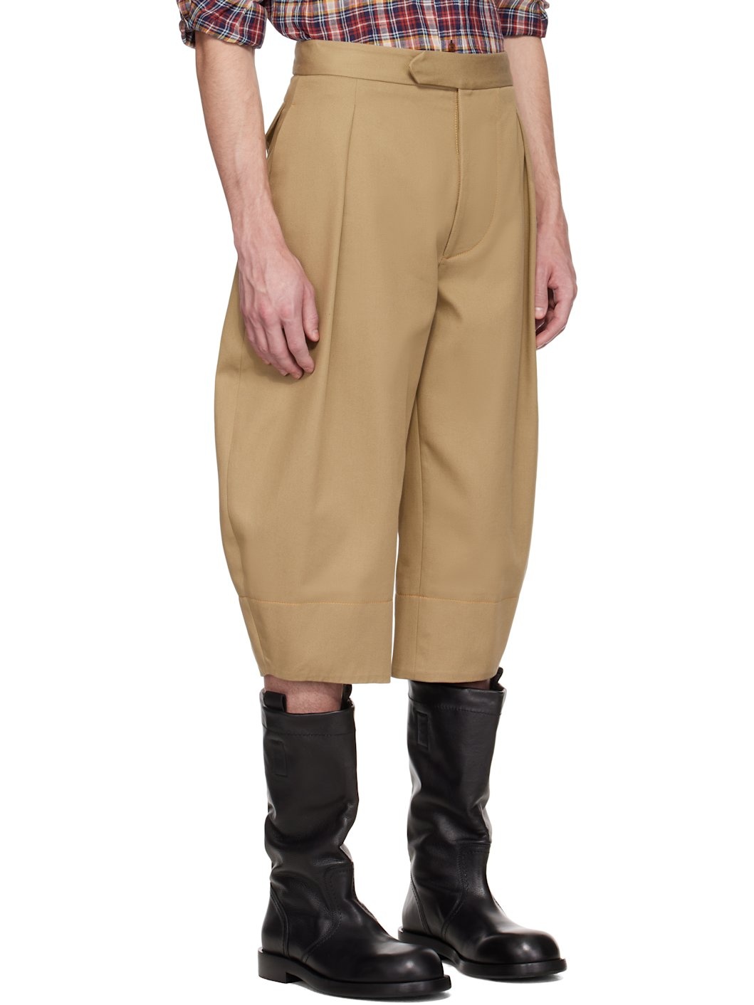 Beige O Trousers - 2