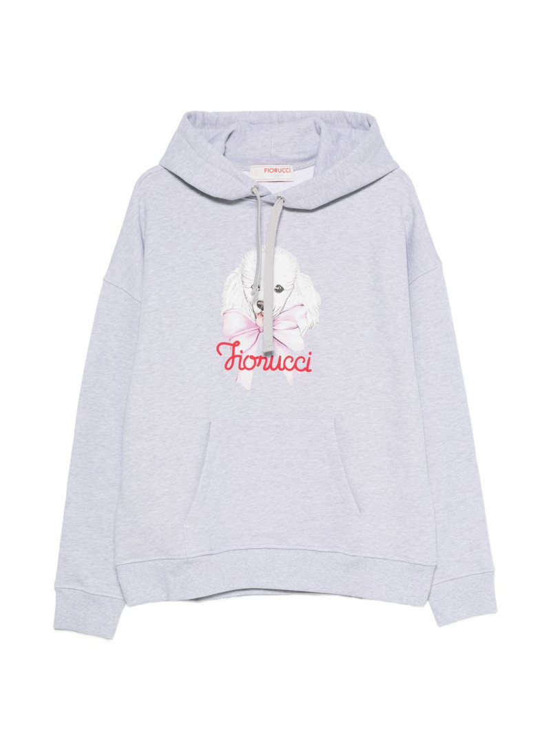 poodle-print hoodie 1