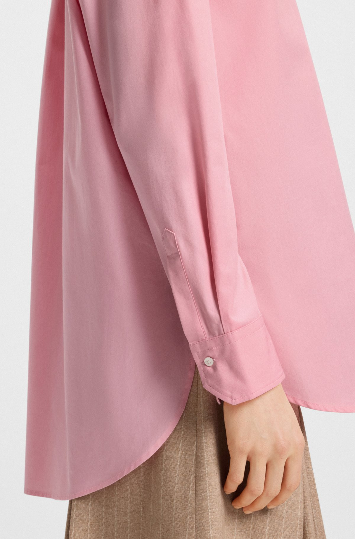 OVERSIZE-FIT BLOUSE IN COTTON CANVAS WITH EMBROIDERED LOGO - 6