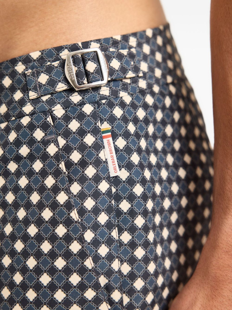 Bulldog geometric-pattern swim shorts 3
