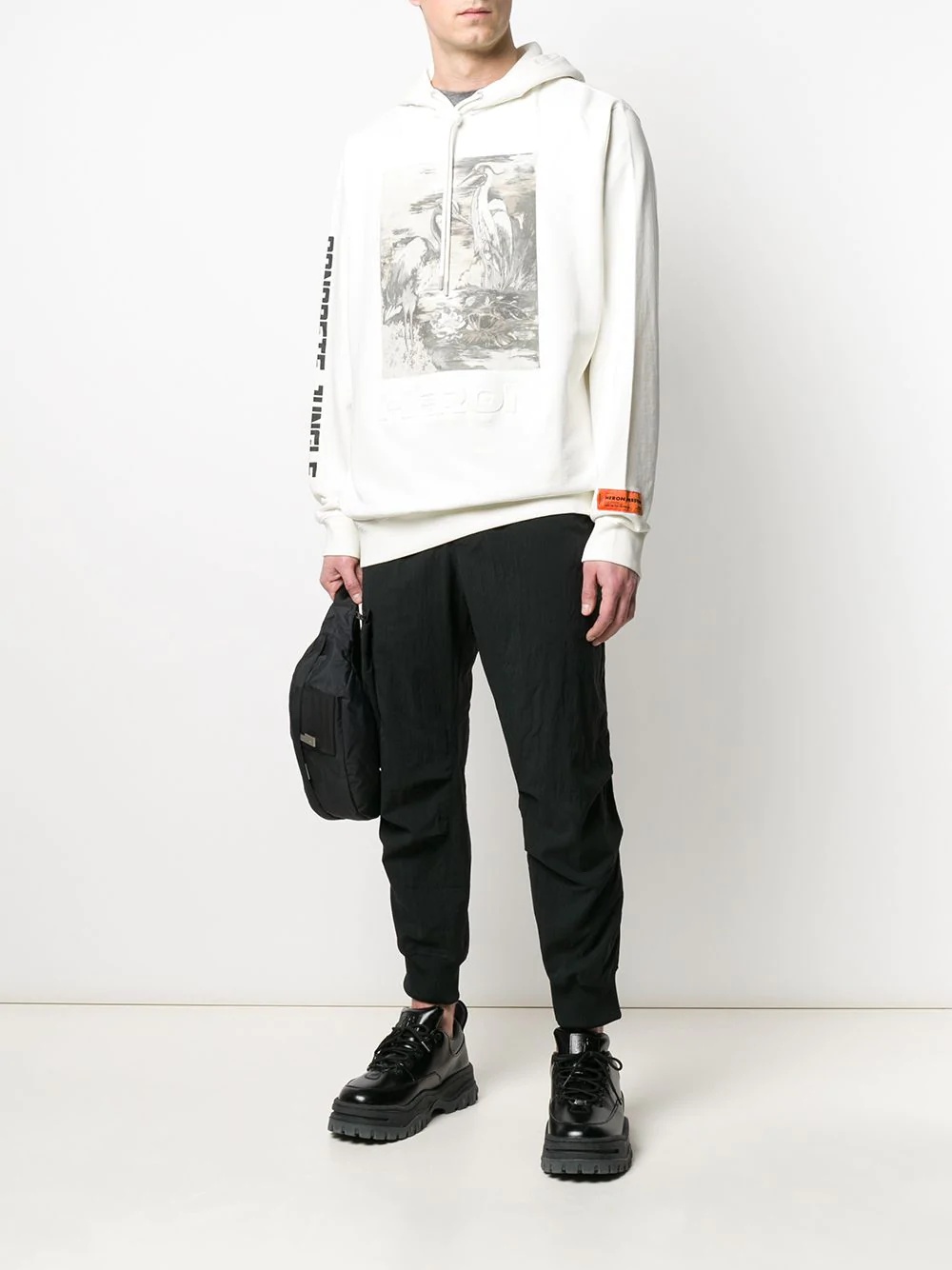 Heron print hoodie - 2