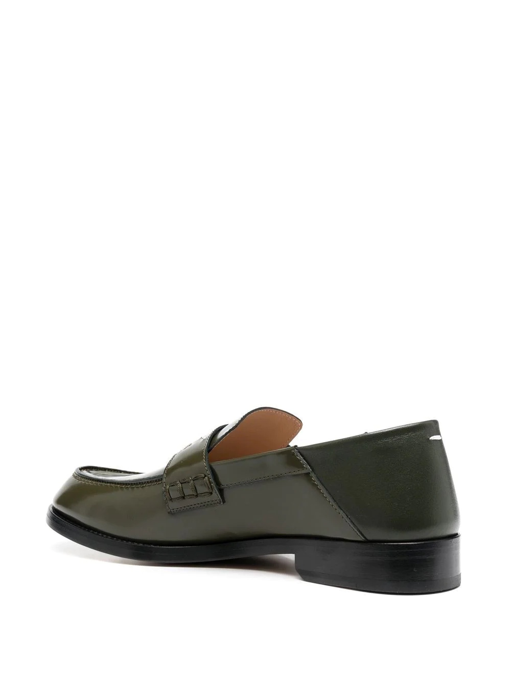 four-stitch leather loafers - 3