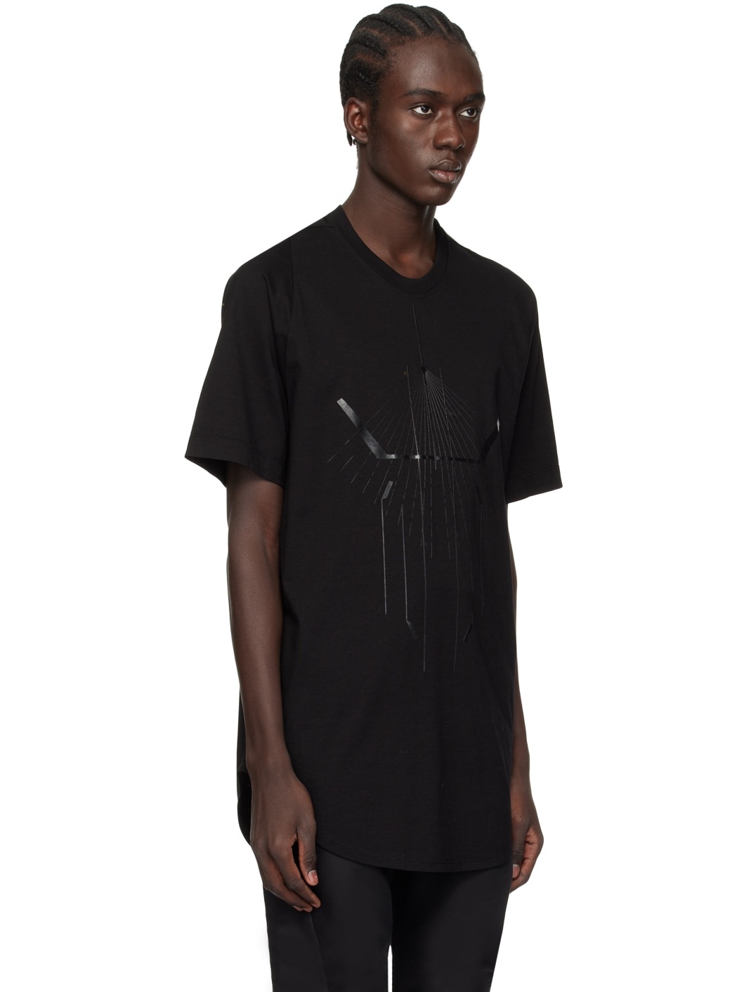 Black Printed T-Shirt - 2