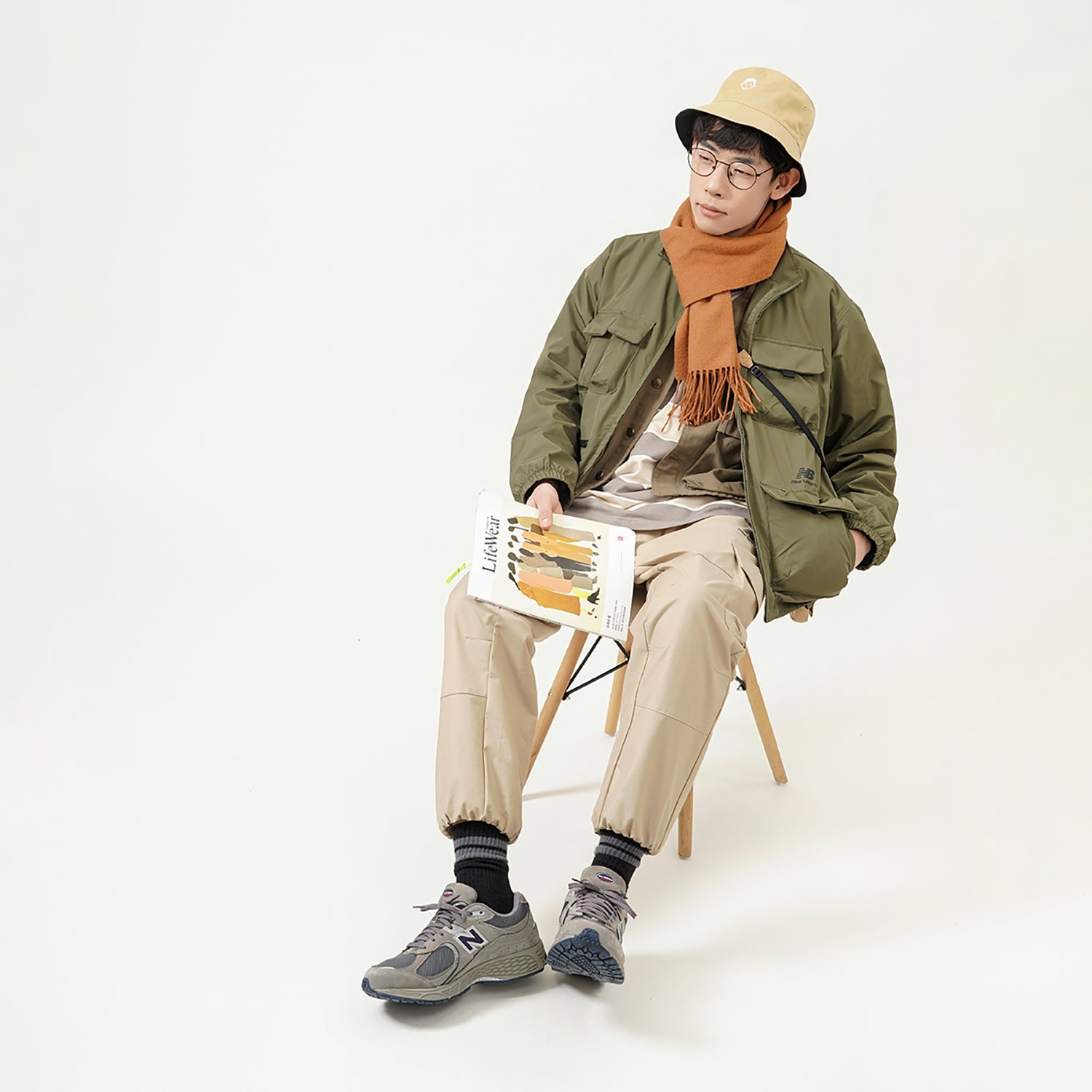 New Balance Men's New Balance Casual Sports Stand Collar Woven Military Green Jacket AMJ21368-NTD - 3