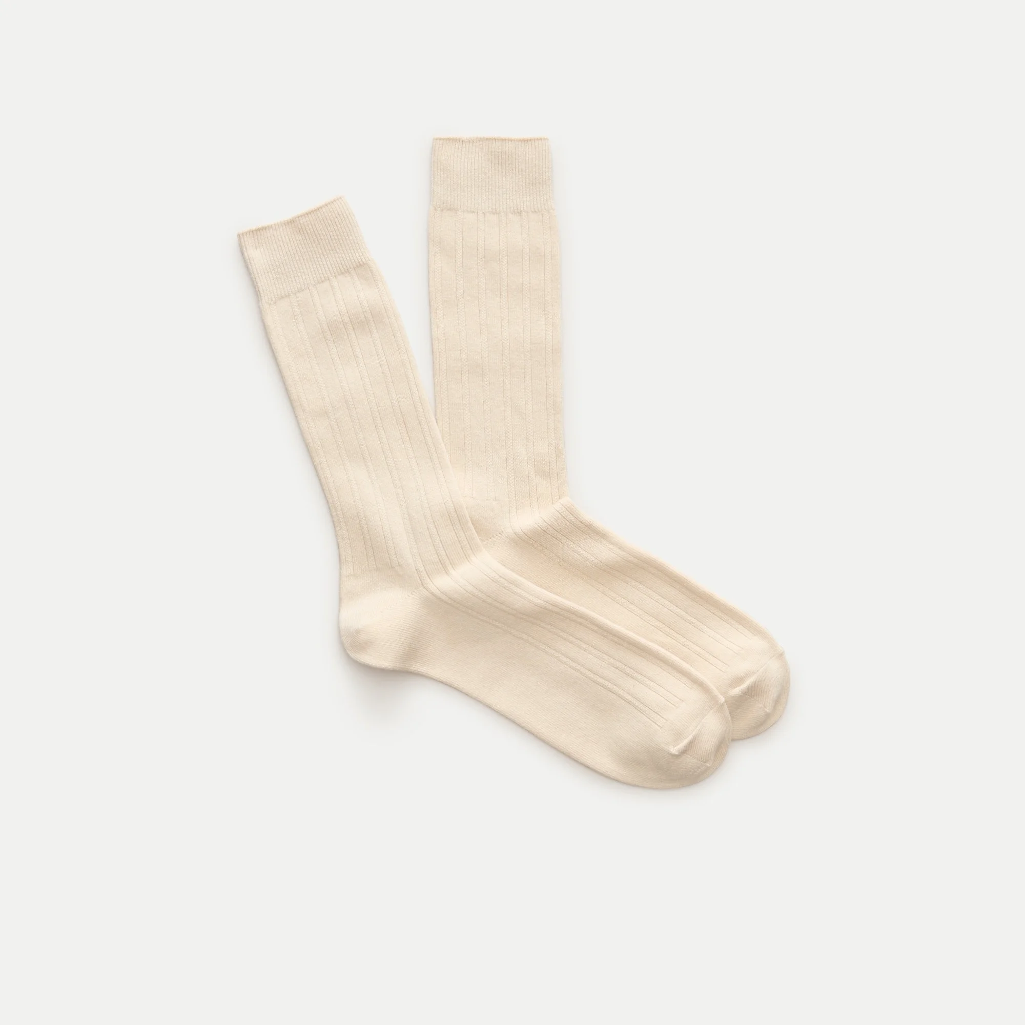 Ribbed cotton-blend socks - 1