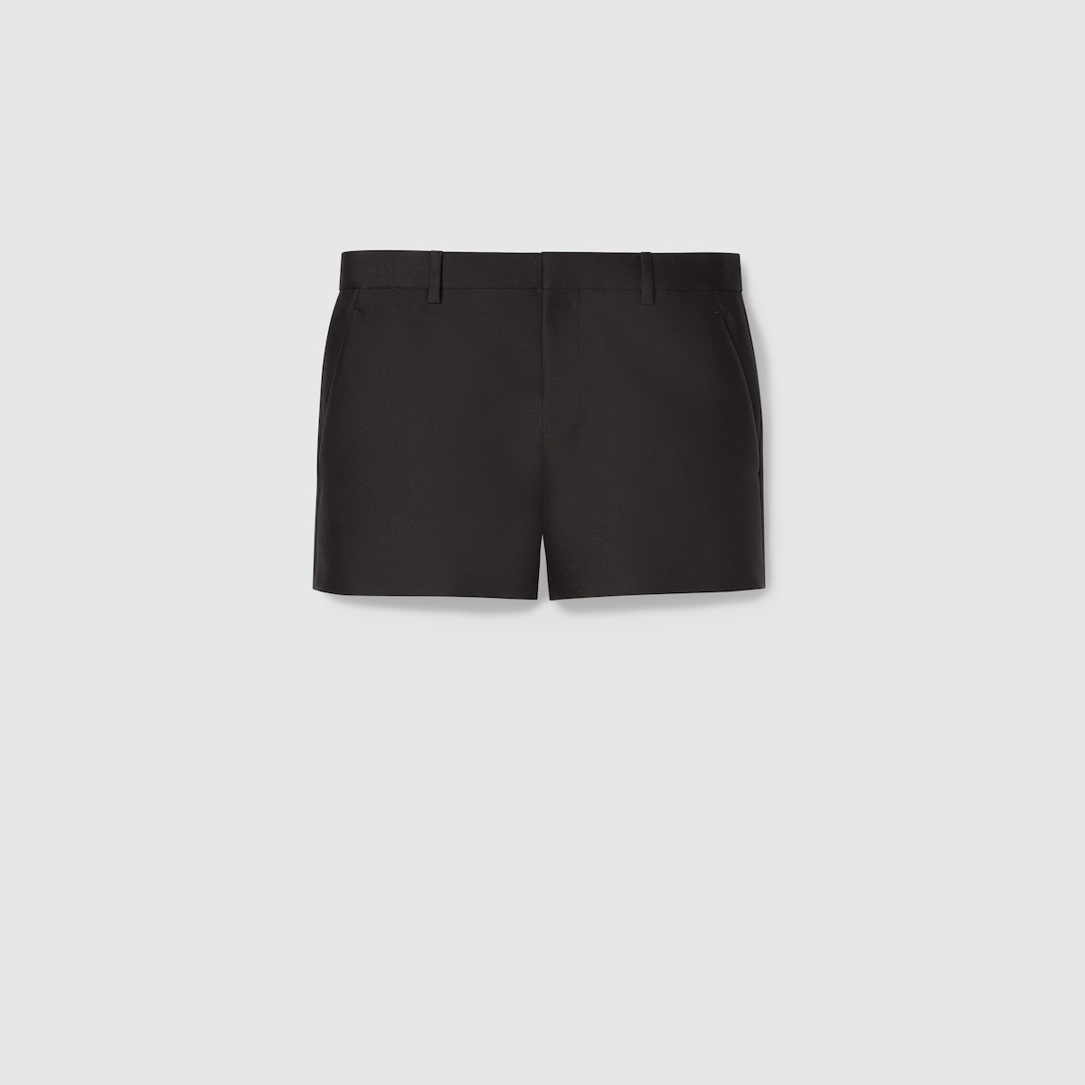 Wool silk gabardine shorts - 1