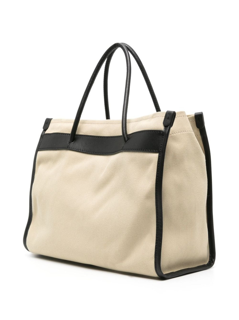 logo-embroidered canvas tote bag 3