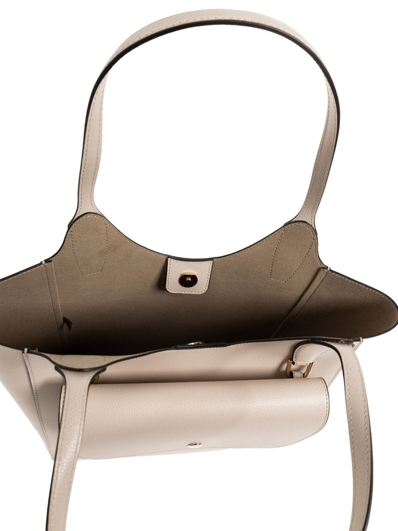 small Lea flap leather tote bag 6