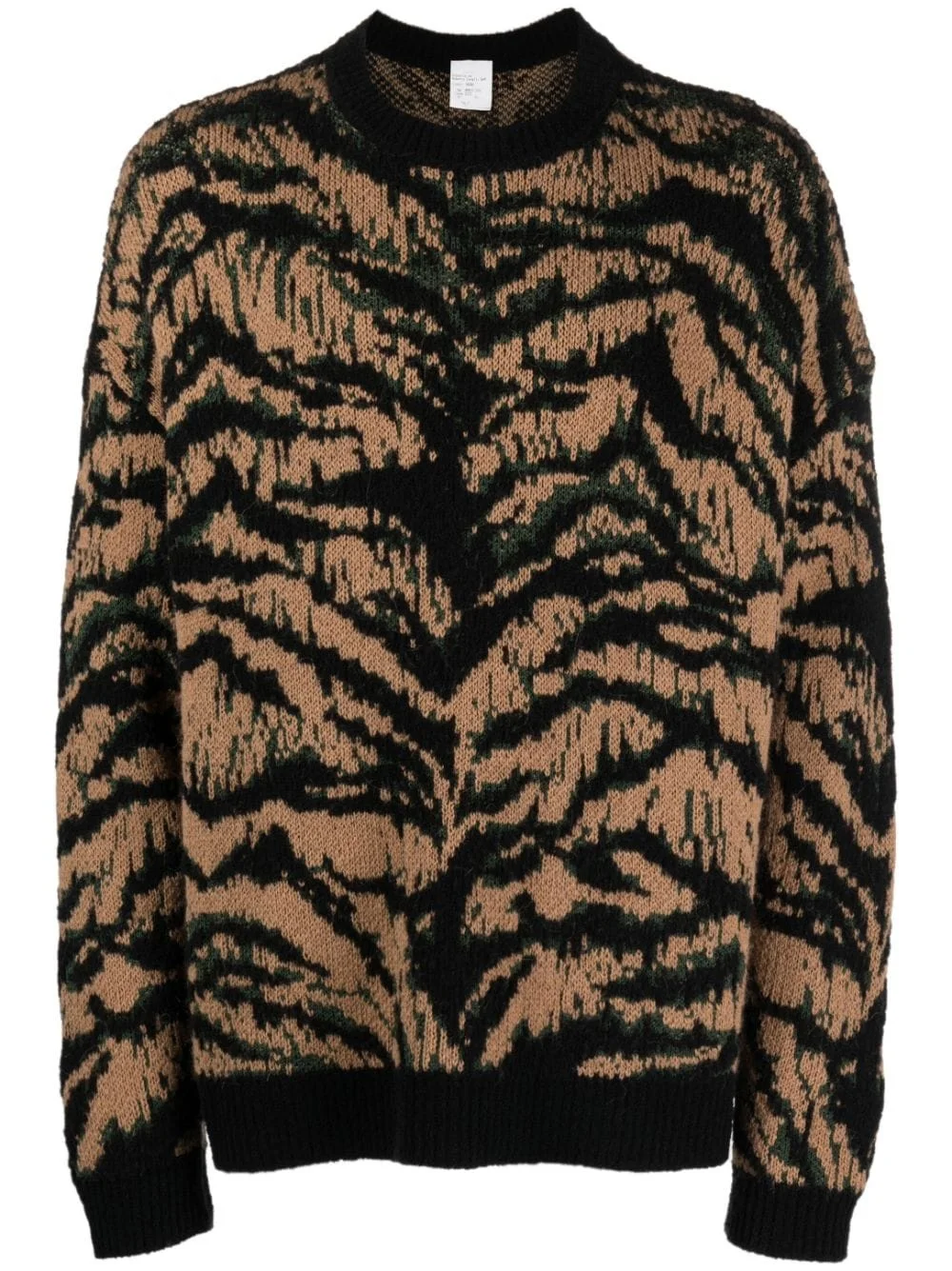 tiger-print virgin wool sweatshirt - 1