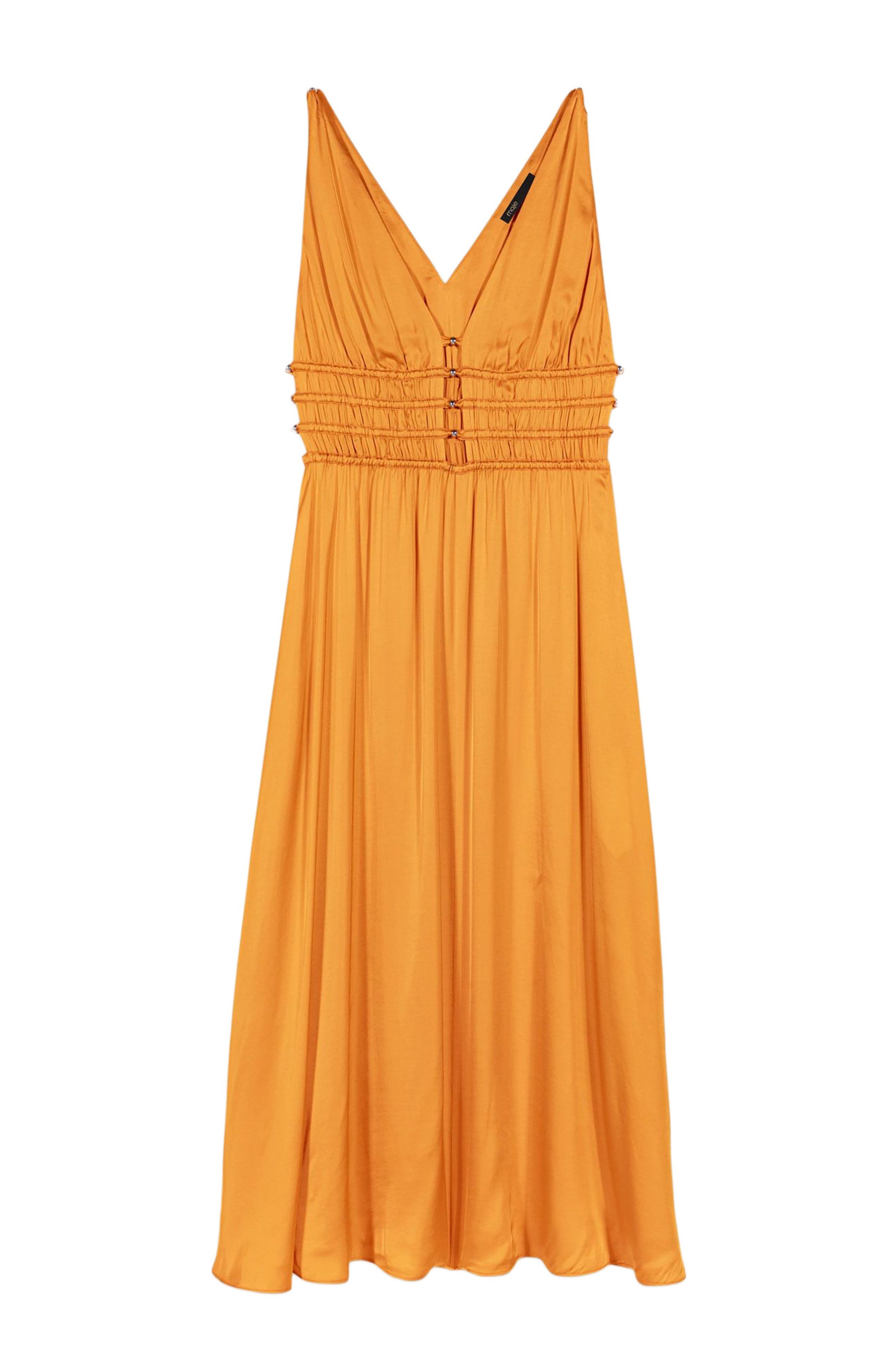 maje Satin-look maxi dress in Orange at Nordstrom - 1