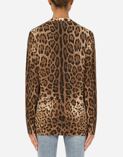 Dolce & Gabbana Leopard-print cashmere sweater outlook