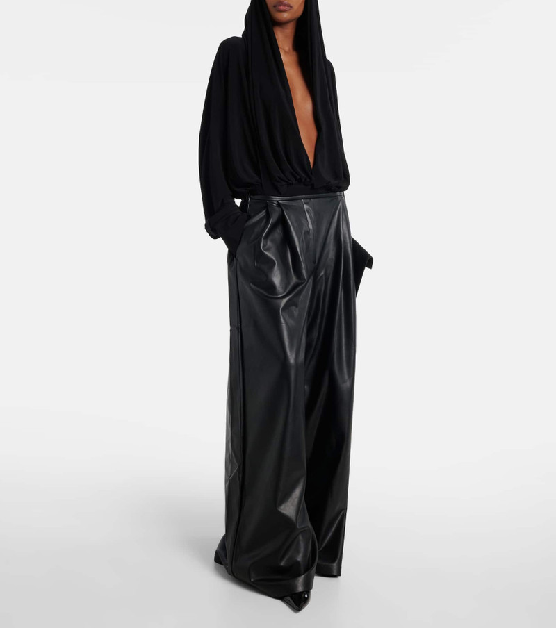 NORMA KAMALI Draped hooded bodysuit outlook