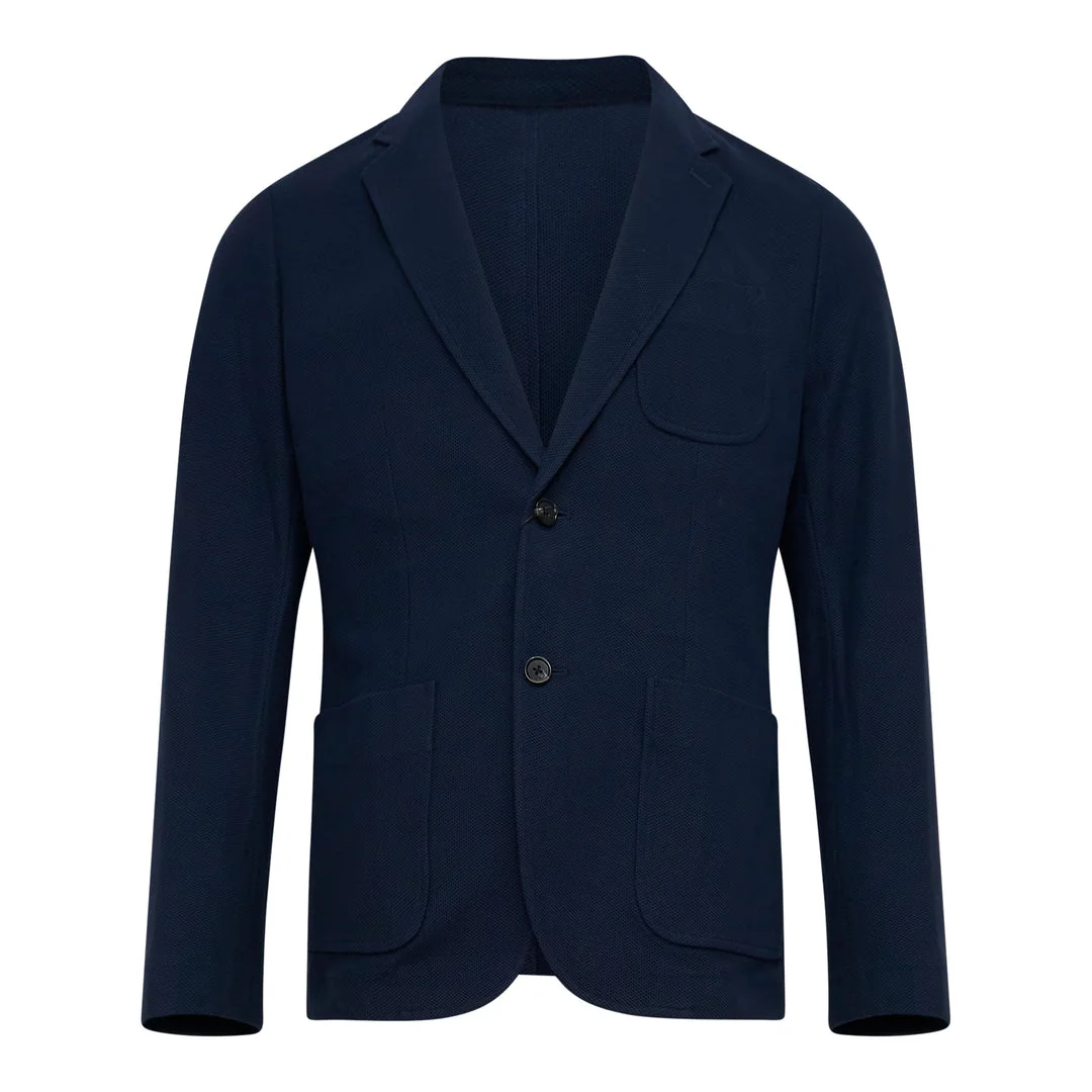 Knit Piqué Blazer - 1
