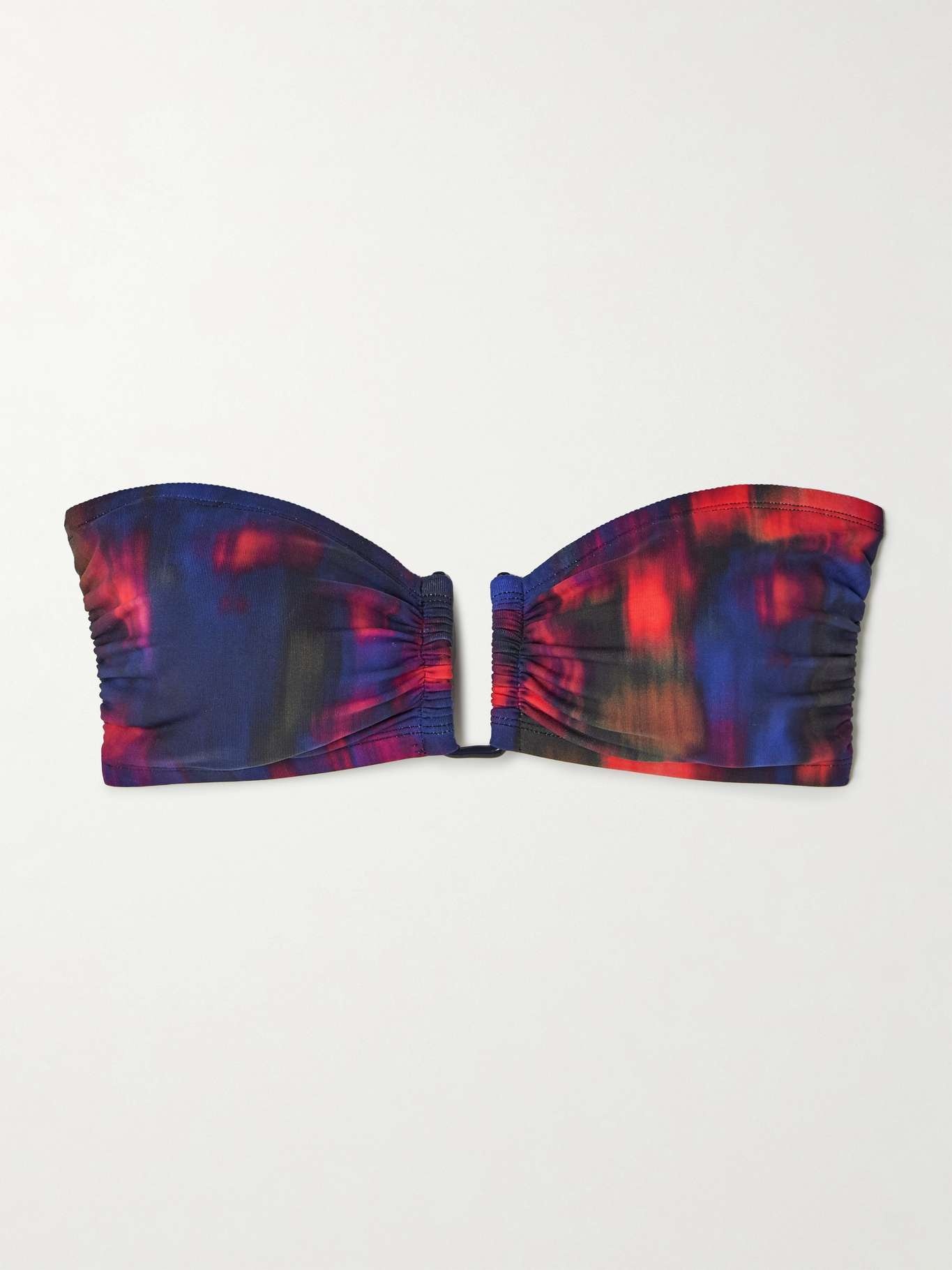 Meridien printed bandeau bikini top - 1