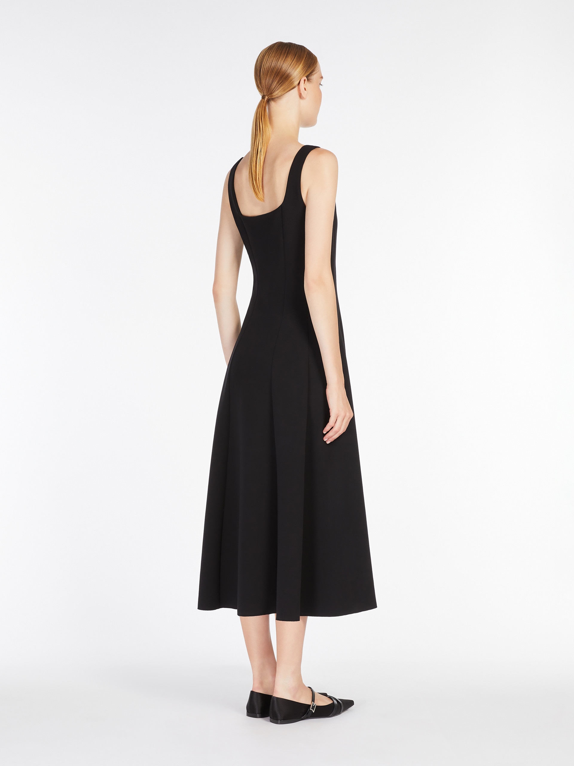 PLATANI Flared scuba jersey dress - 4