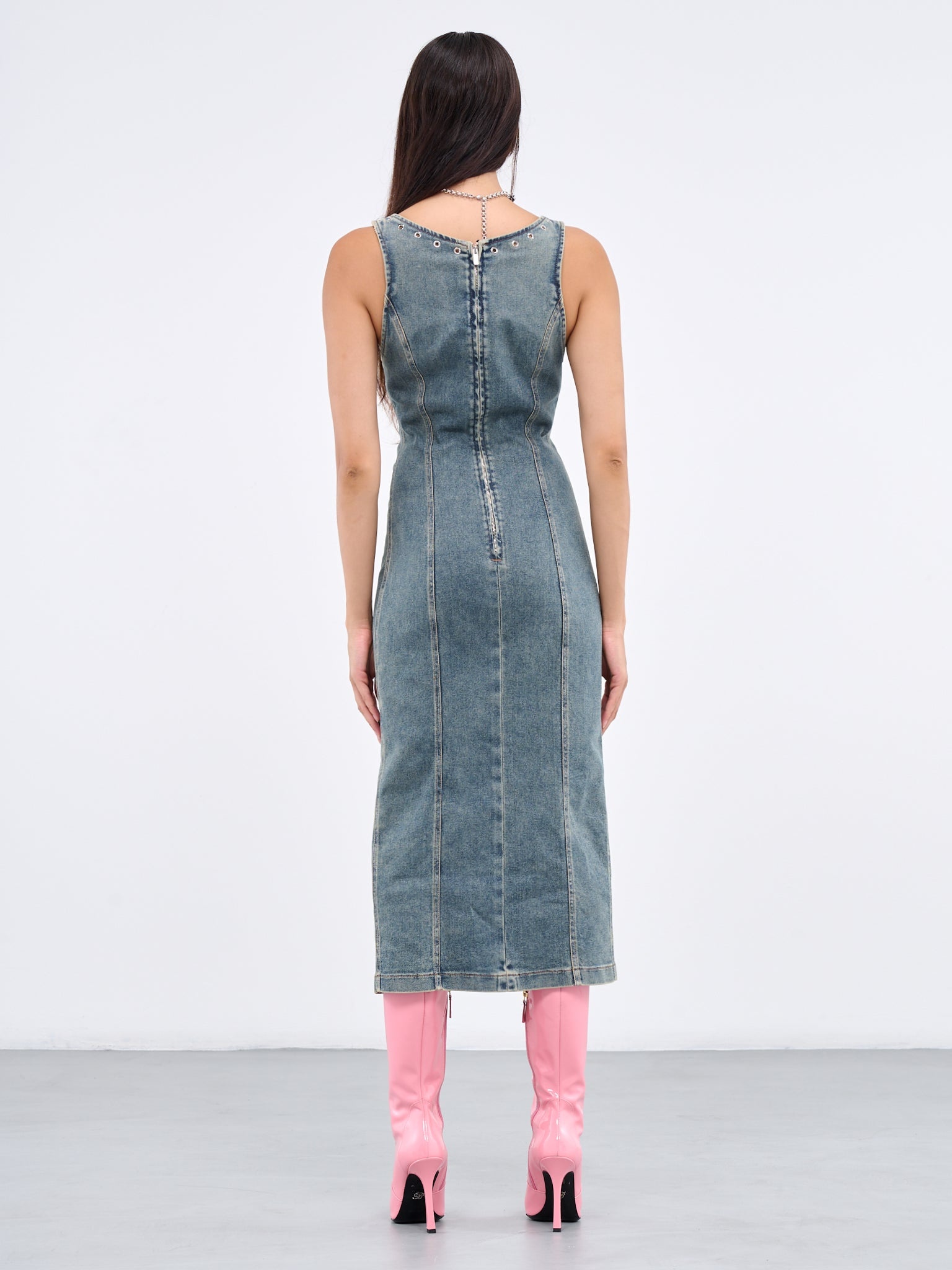 Eyelet Jean Midi Dress - 3