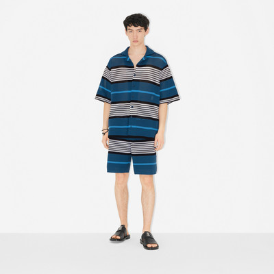 Burberry Short-sleeve Stripe Print Nylon Oversized Shirt outlook