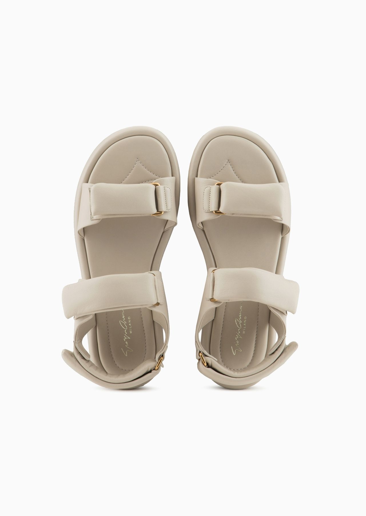 Padded nappa-leather flat sandals - 3
