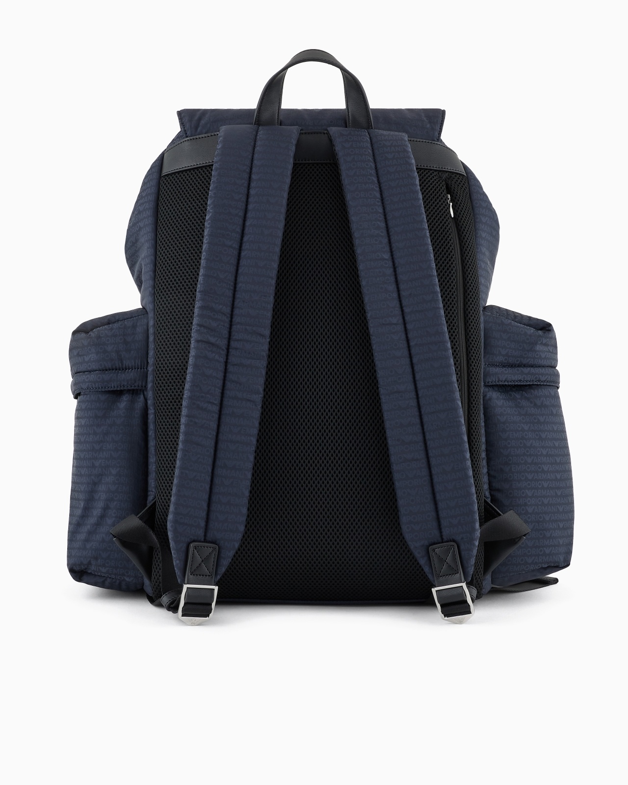 NYLON BACKPACK WITH ALL-OVER, JACQUARD LOGO LETTERING - 3