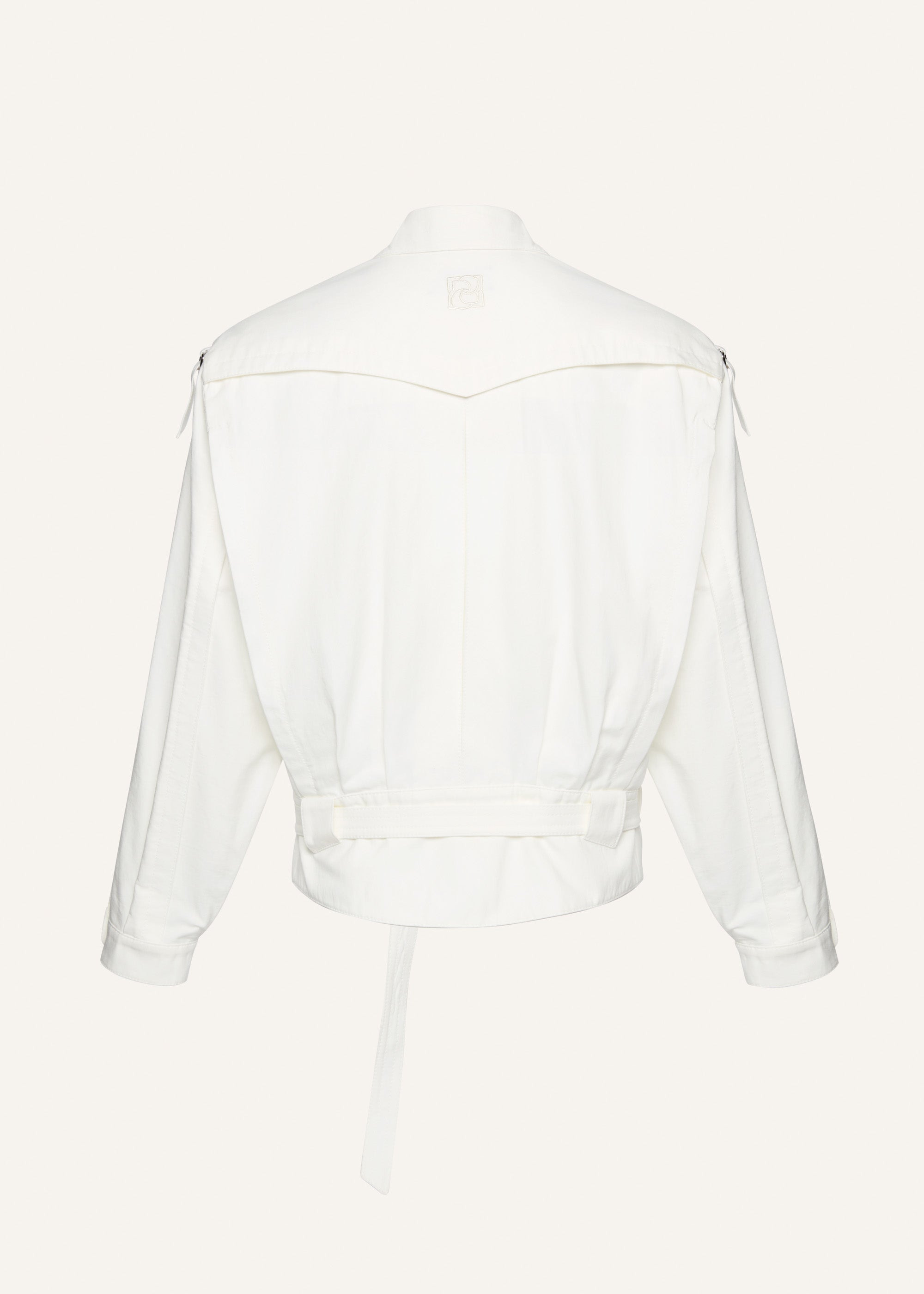 Oversized cotton jacket in white - 2