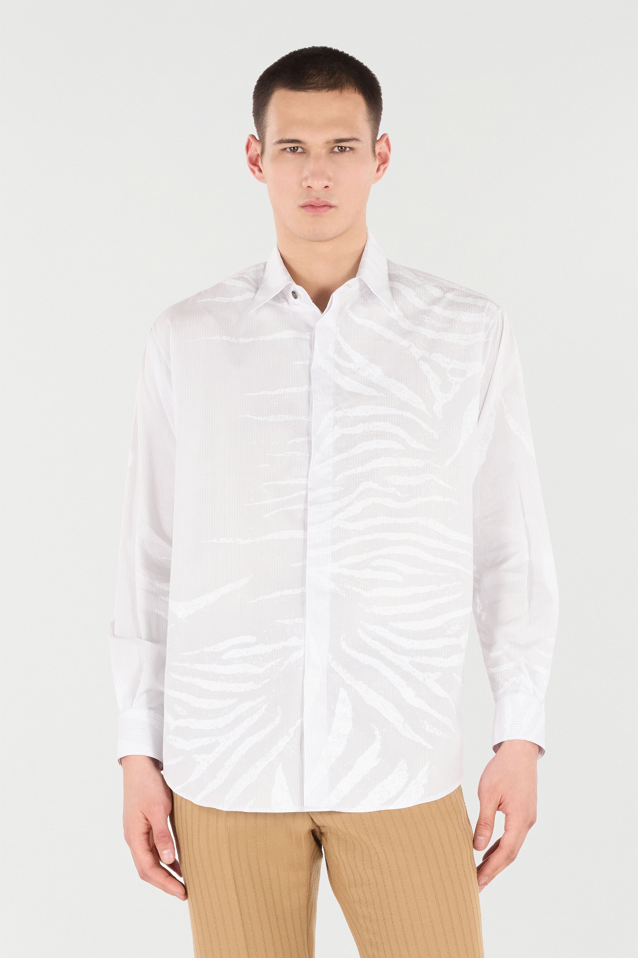 Silk Shirt With Tiger Skin Print - 3