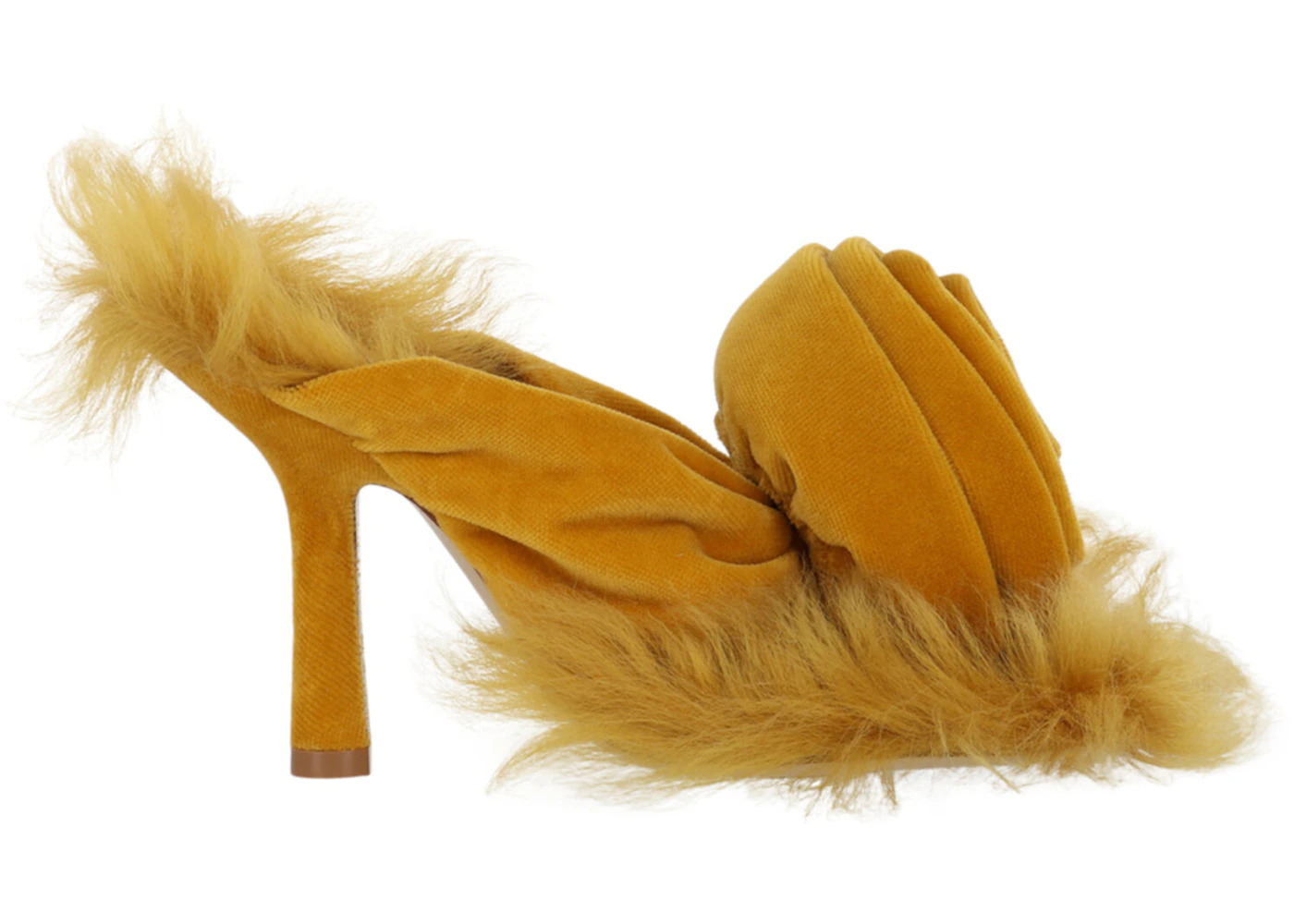 Burberry Step Rose Velvet Heeled Sandals Sulphur (Women's) - 1
