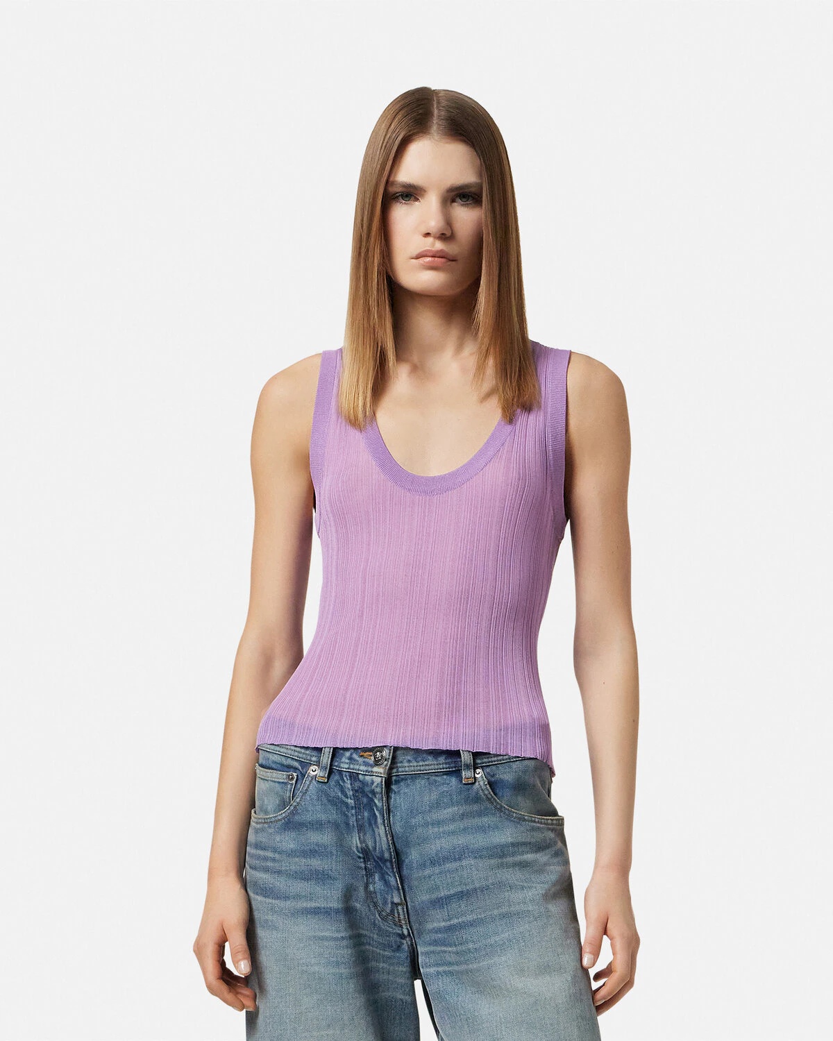 Ribbed Knit Tank Top - 4
