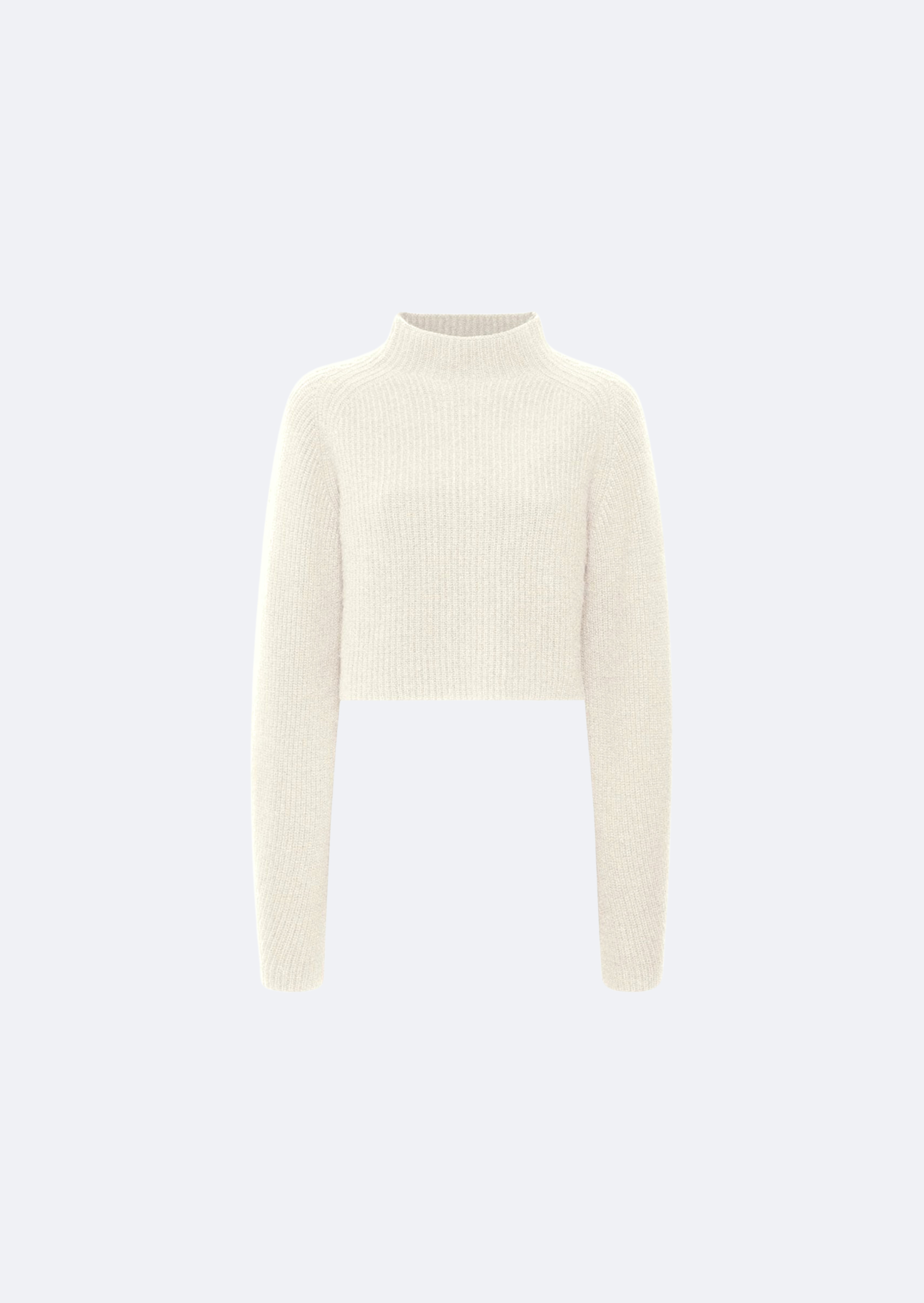 Cashmere Silk Cropped Raglan Sweater - 1