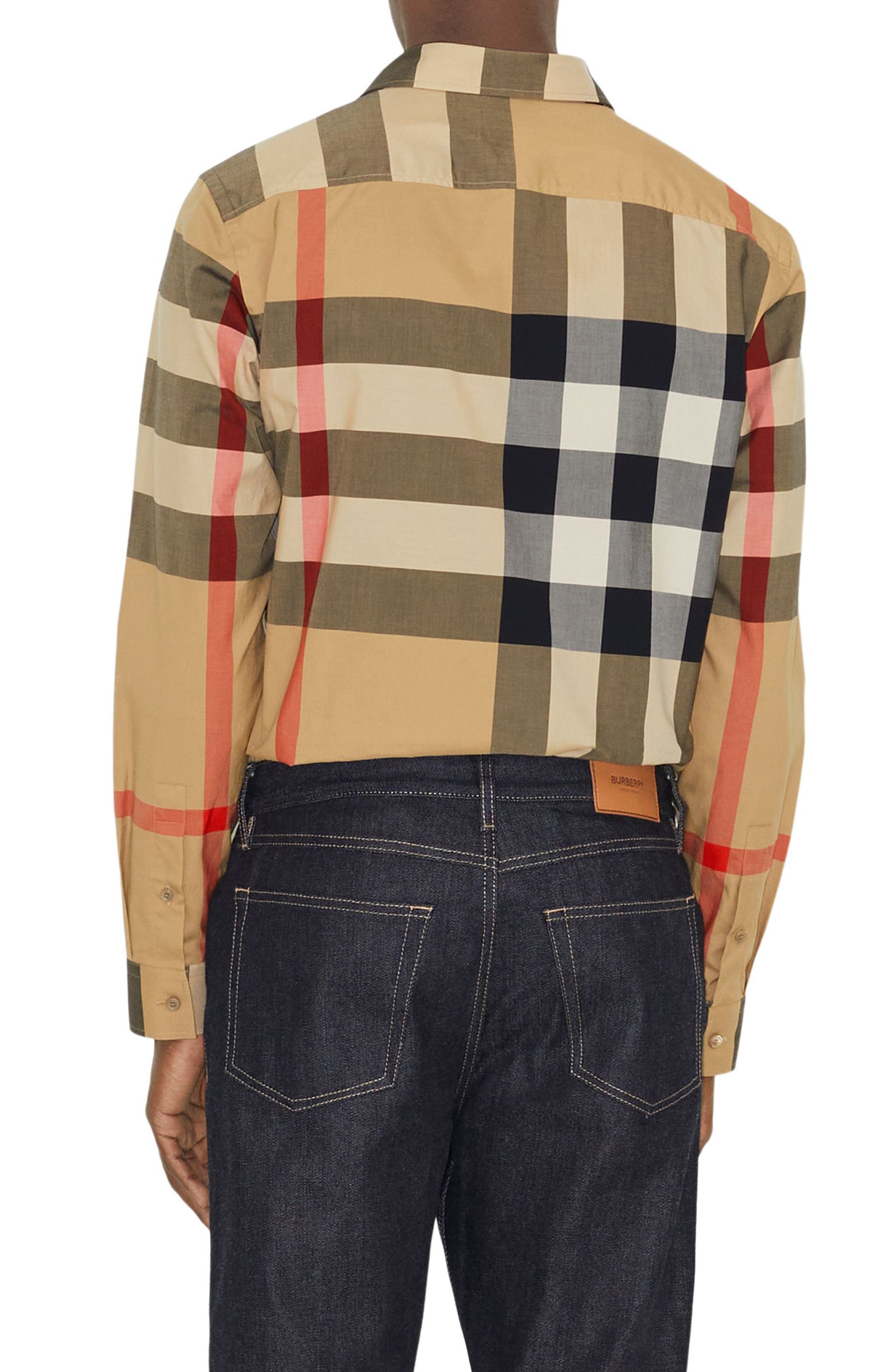 burberry Summerton Heritage Check Cotton Button-Up Shirt in Archive/Beige at Nordstrom - 2